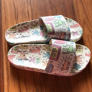 American Eagle Outfitters Keith Harring Slides